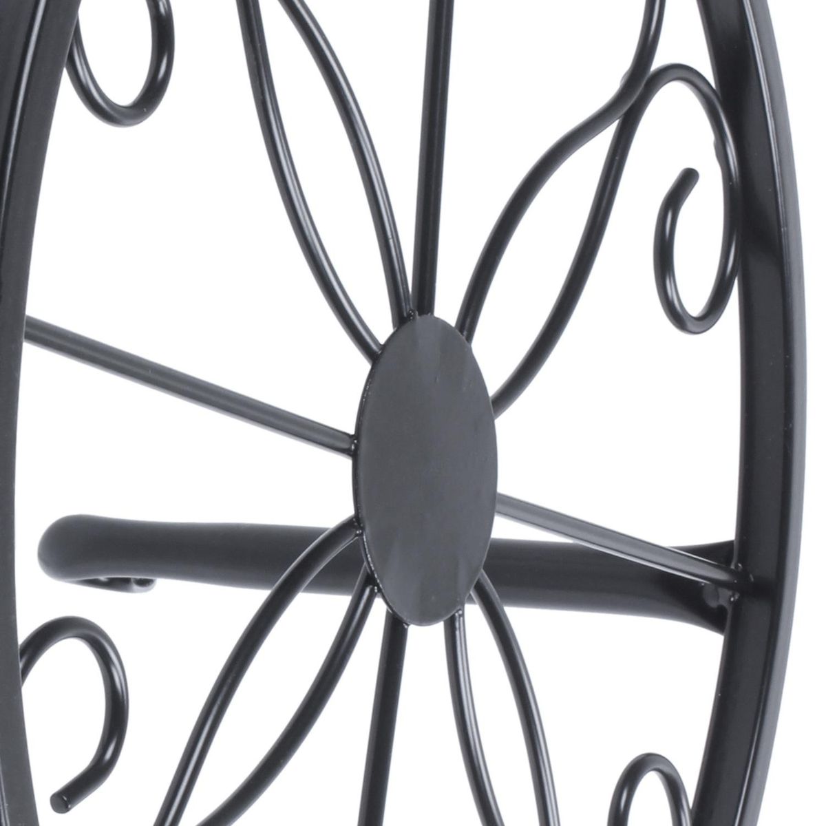 practical European flower iron Arts balcony Monolayer florist Console pot frame Storage rack black