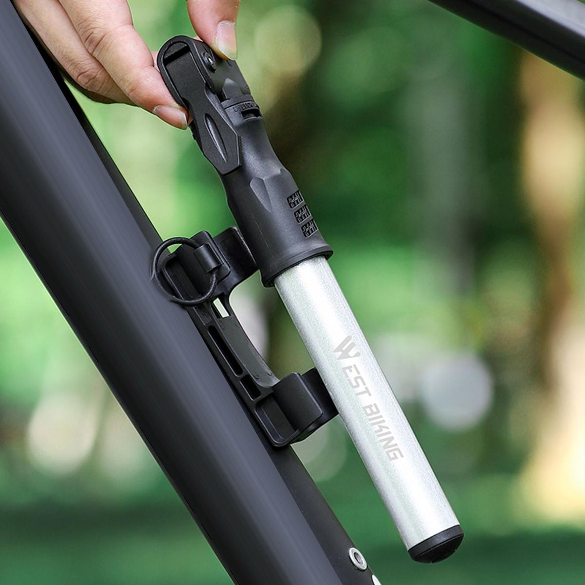 1 Set Bicycle Tire MTB Bike Mini Cycling Tire Inflator Silver