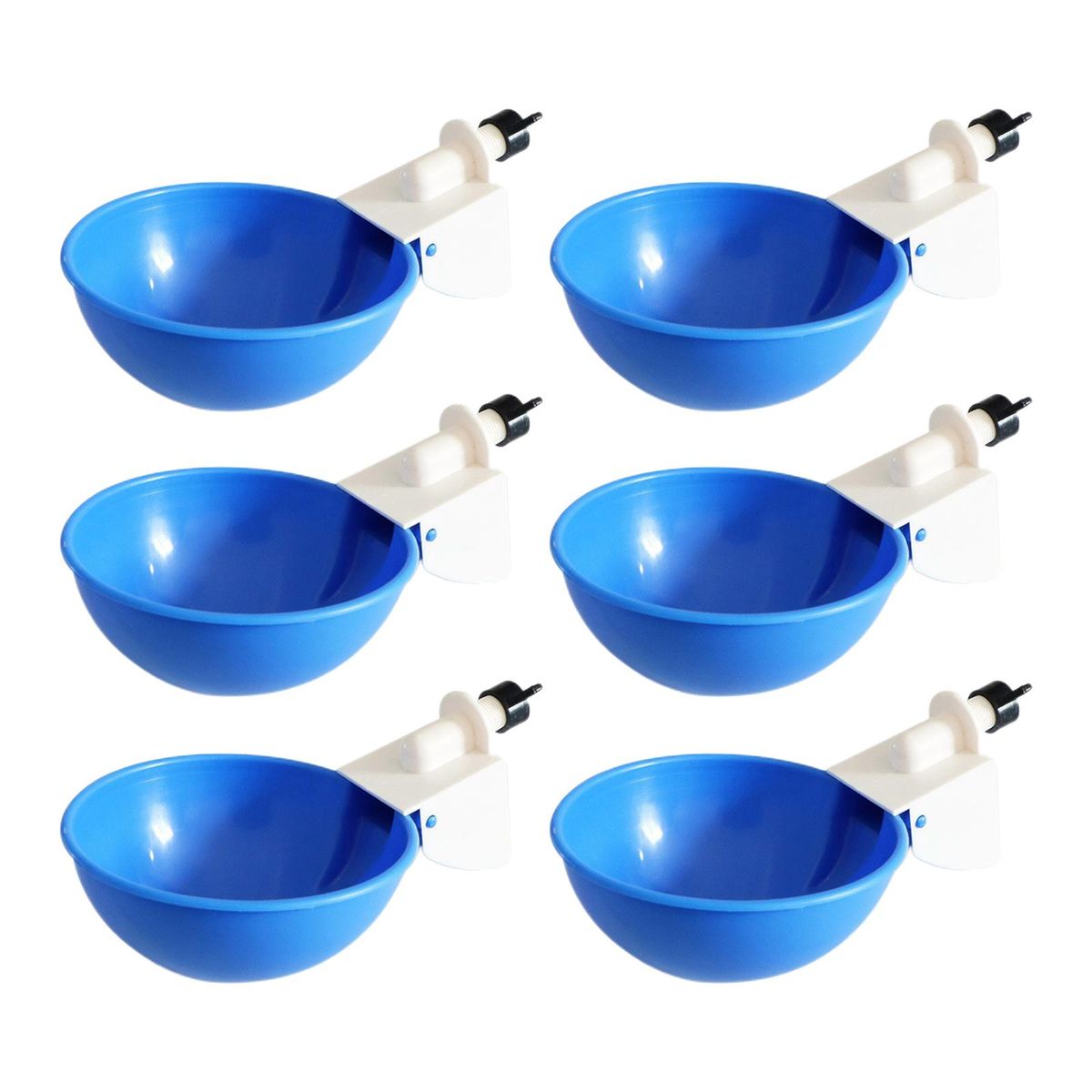 6 Pieces Automatic Birds Quail Chicken Drinkers Cups, Poultry Blue