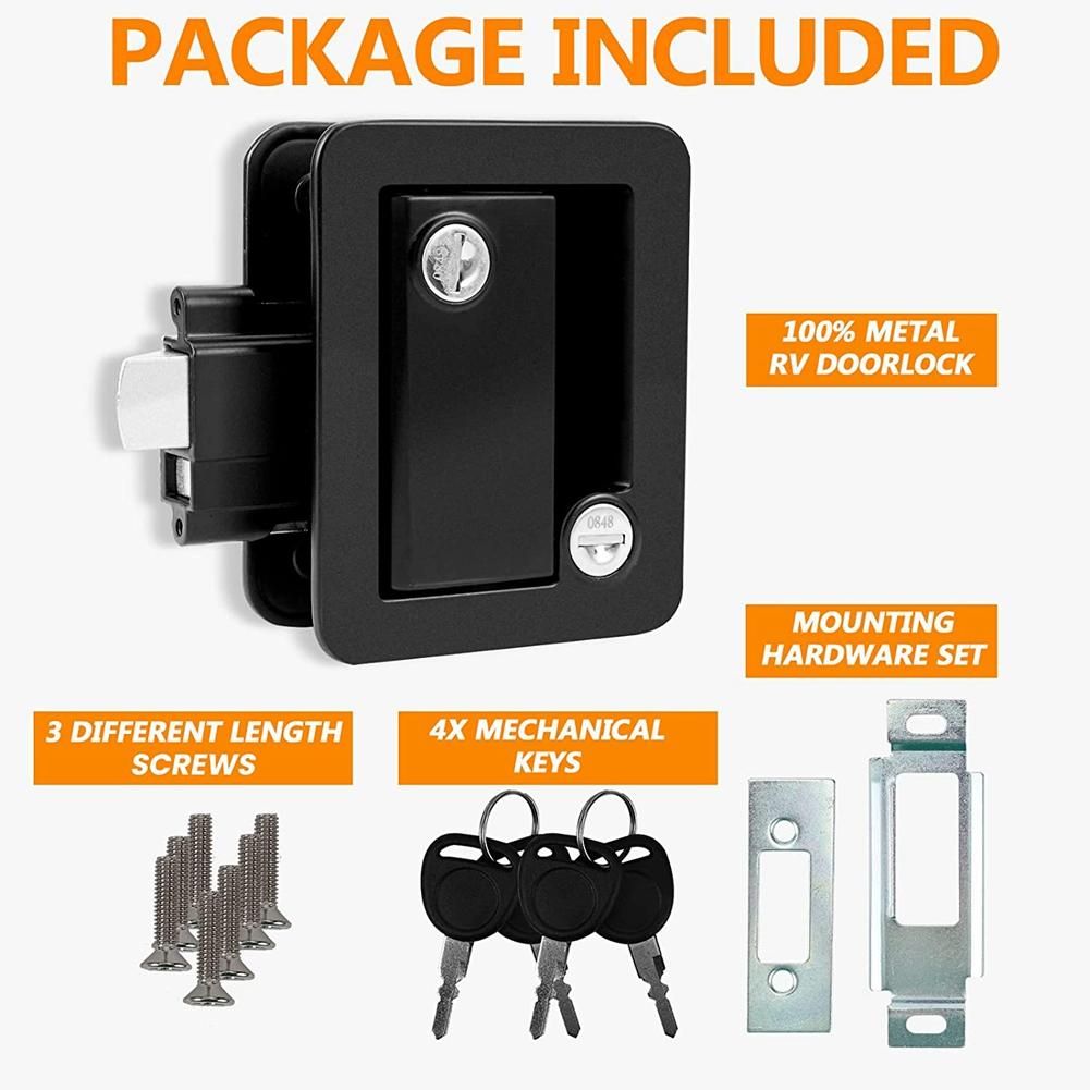 RV Travel Trailer Entry Door Lock,Camper Door Latch with