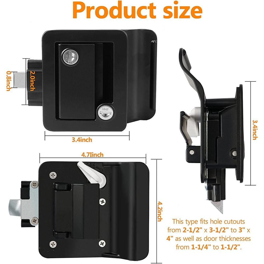 RV Travel Trailer Entry Door Lock,Camper Door Latch with
