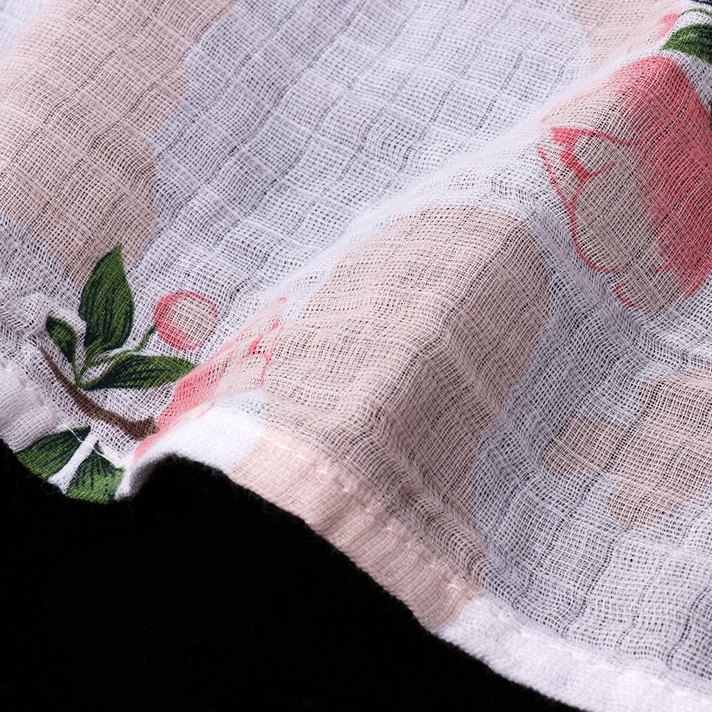 Muslin Blanket Pram Cot Bed Moses Basket Crib 110 X Rose
