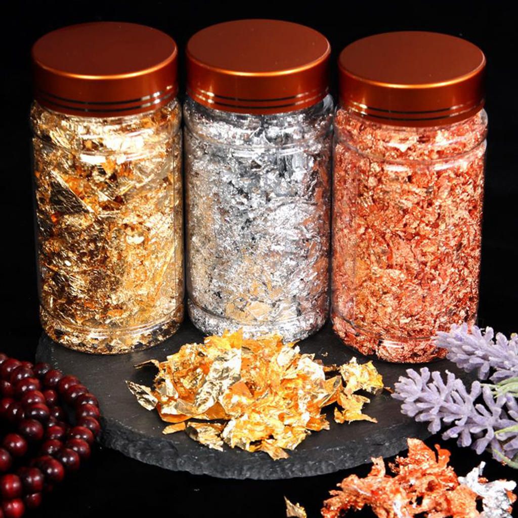 Gold Leaf Flake Huge Beautiful Flakes For Crafts Nail Art 3g 3g Gold