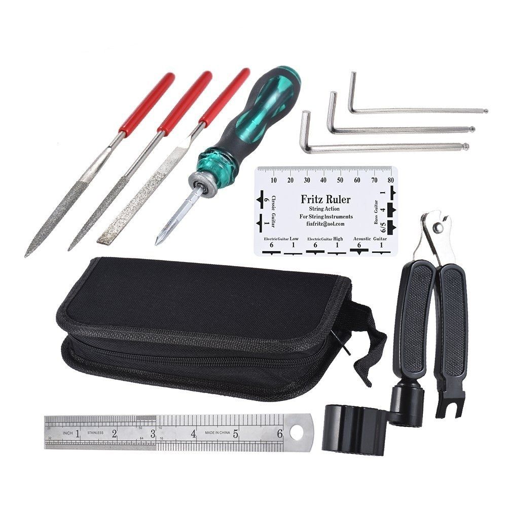 11Pcs Guitar Tool Kit Professional Repairing Maintenance