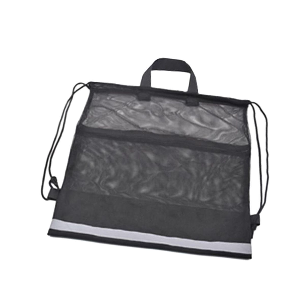 Basketball Mesh Drawstring Bag  Versatile Black