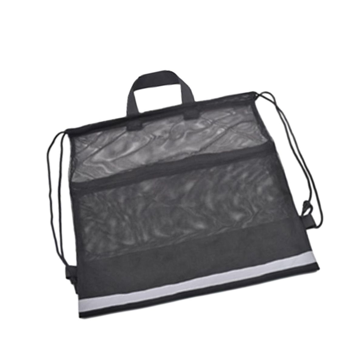 Basketball Mesh Drawstring Bag  Versatile Black