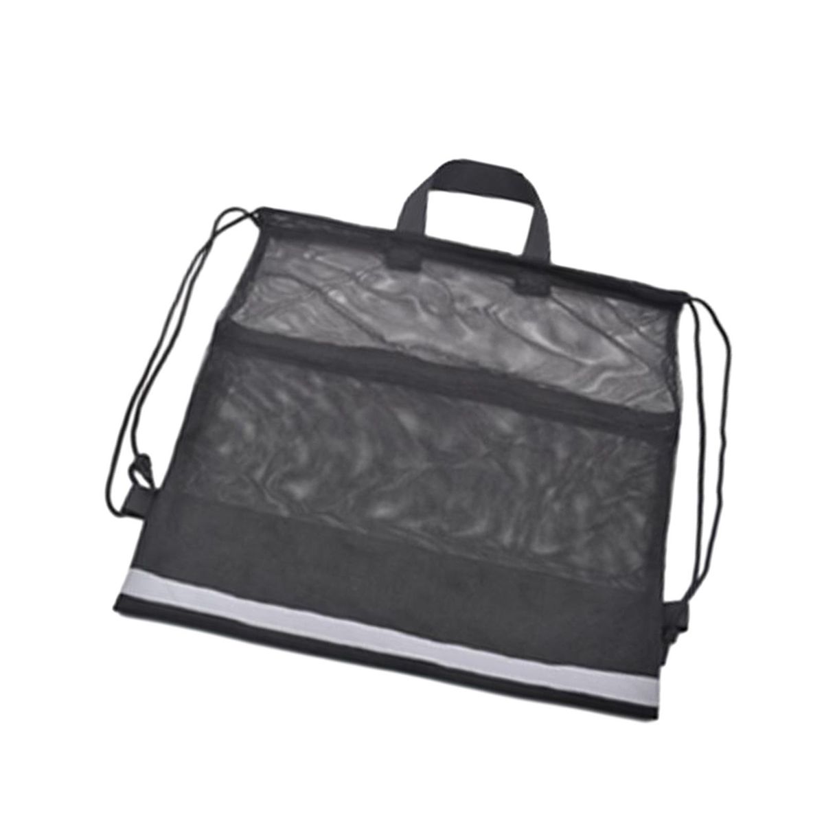 Basketball Mesh Drawstring Bag  Versatile Black