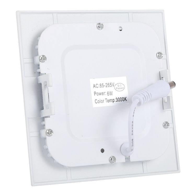 6W 12cm Square Panel Light 30 LED SMD Lamp With Driver