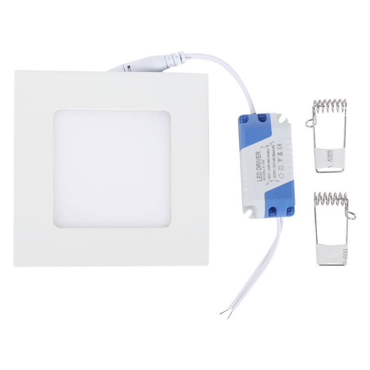 6W 12cm Square Panel Light 30 LED SMD Lamp With Driver
