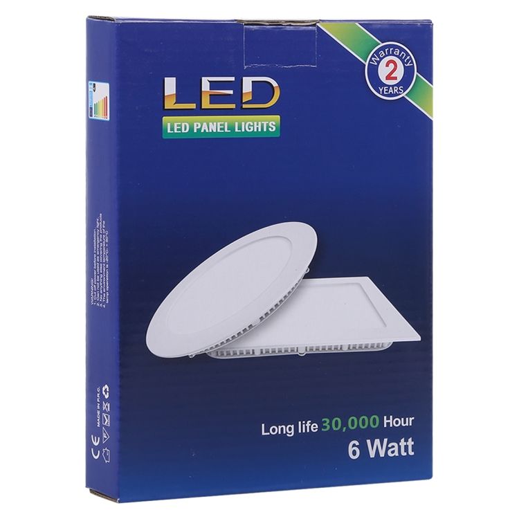 6W 12cm Square Panel Light 30 LED SMD Lamp With Driver