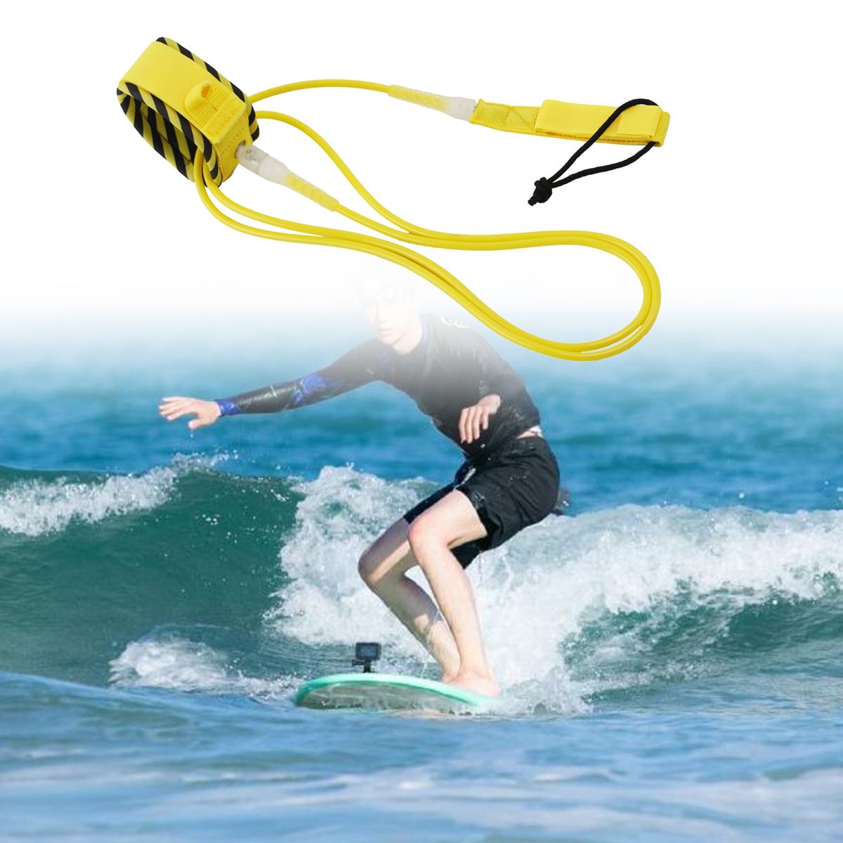 Padded Ankle Cuff Strap   Stand Up Paddle Orange Yellow
