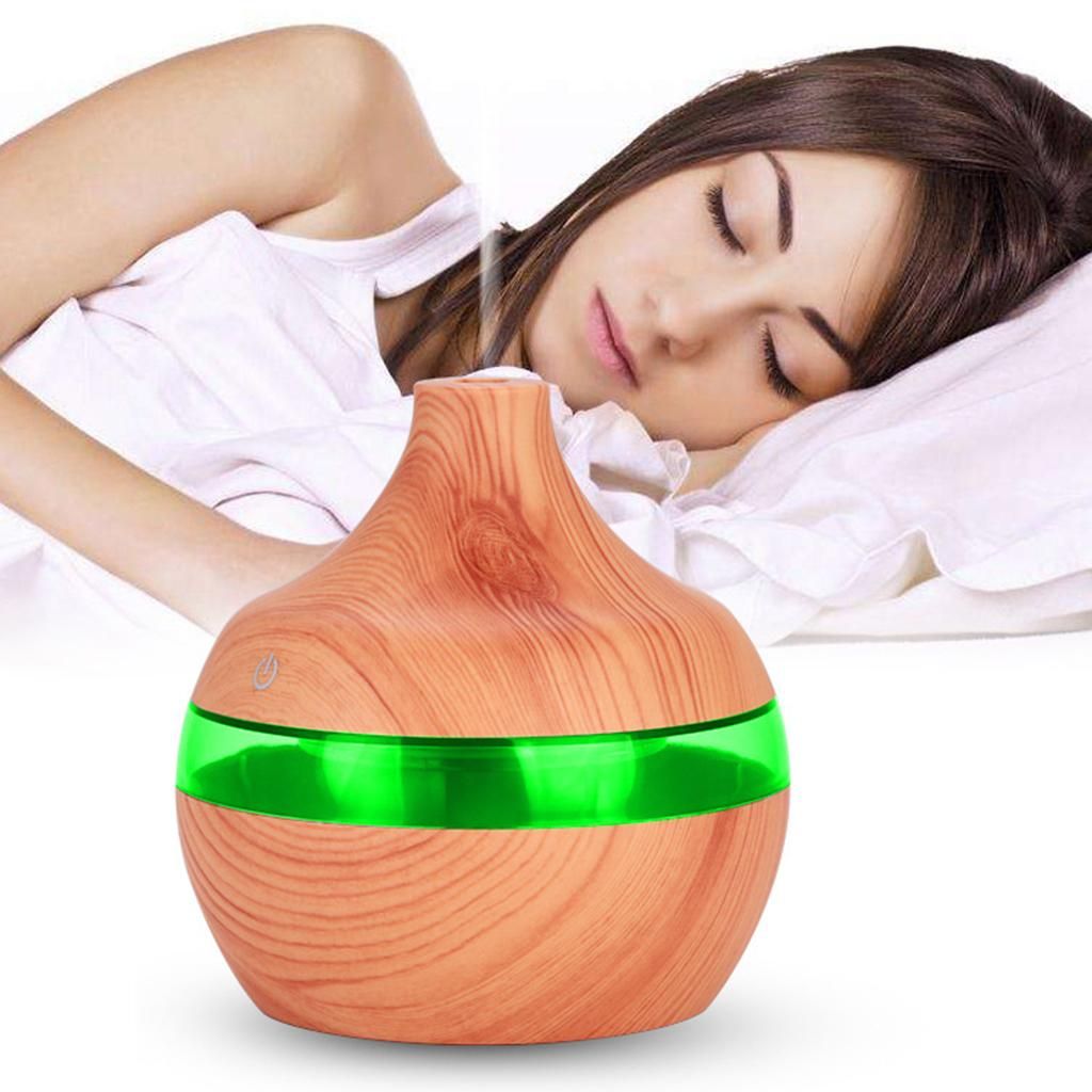 Essential Oil  Diffuser LED  Oil Diffuser Light Brown