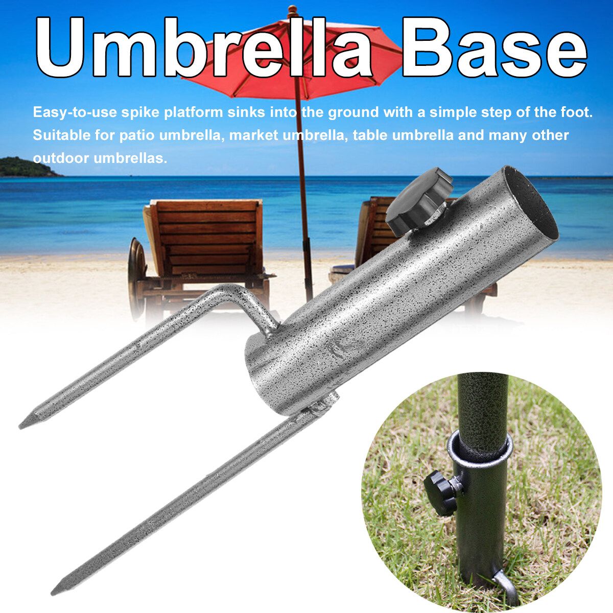 Parasol Stand Base Heavy Duty Holder Garden Market Patio Outdoor
