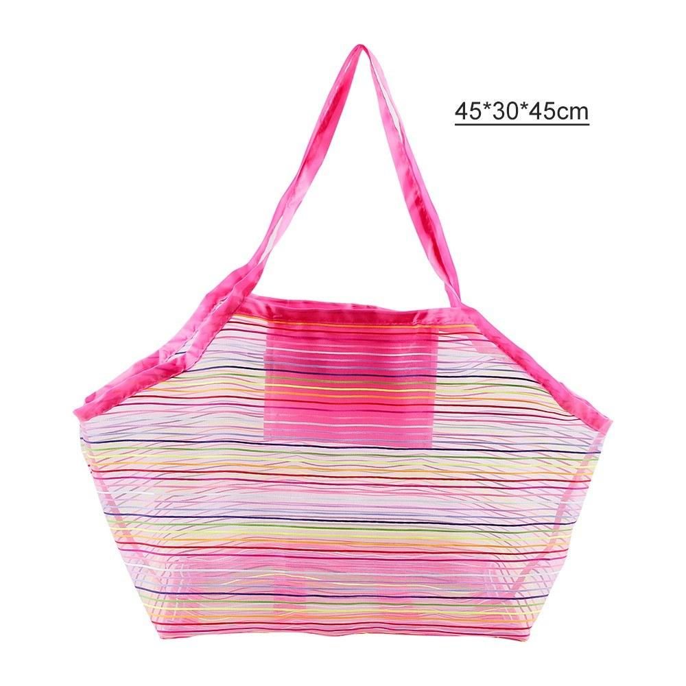 Mesh Beach Bag Extra Large Beach Bags and Tote Backpack Toys Towels Sand Oxford Cloth Bag, Quick Dry Waterproof Shower Tote Bag, for Holding Beach Toys Market Grocery Picnic Tote