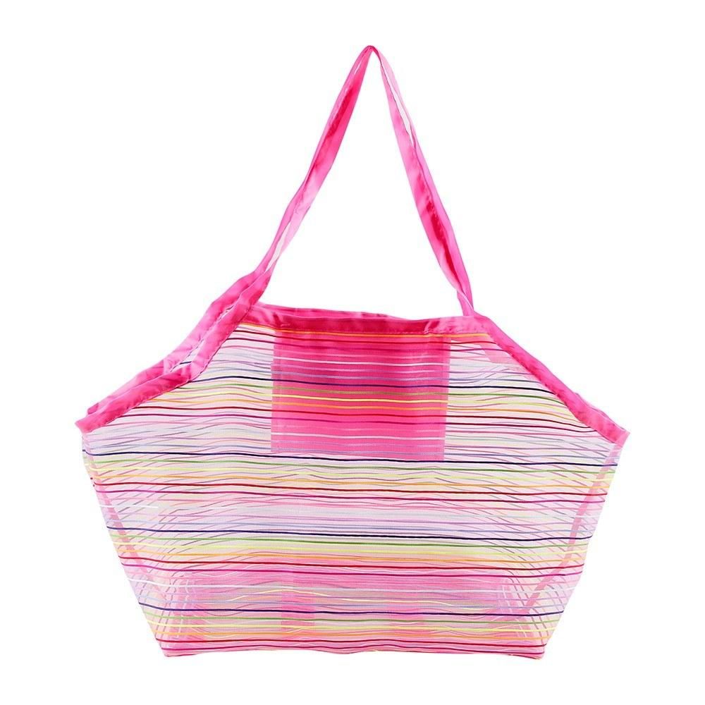 Mesh Beach Bag Extra Large Beach Bags and Tote Backpack Toys Towels Sand Oxford Cloth Bag, Quick Dry Waterproof Shower Tote Bag, for Holding Beach Toys Market Grocery Picnic Tote