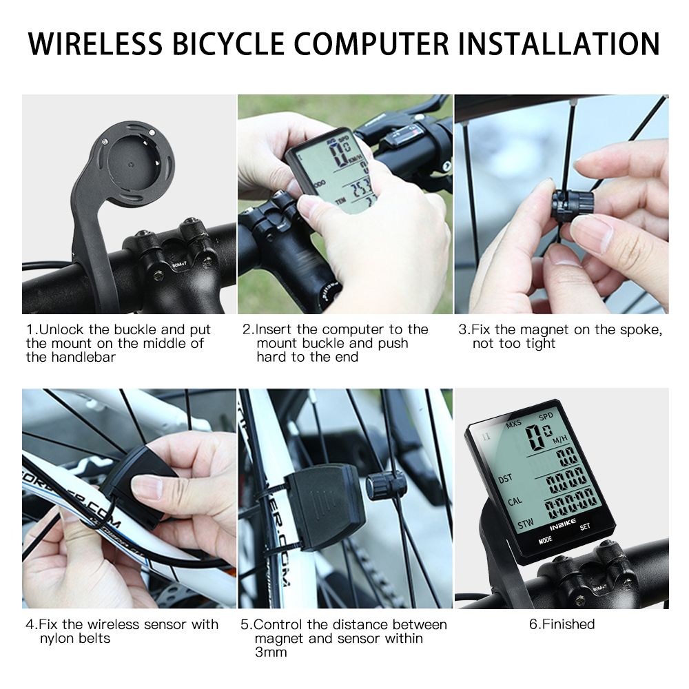 2.8 Inch Bike Wireless Computer Multifunction