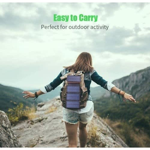 Waterproof Solar Charger With 4 Backup Panels - 25000mAh