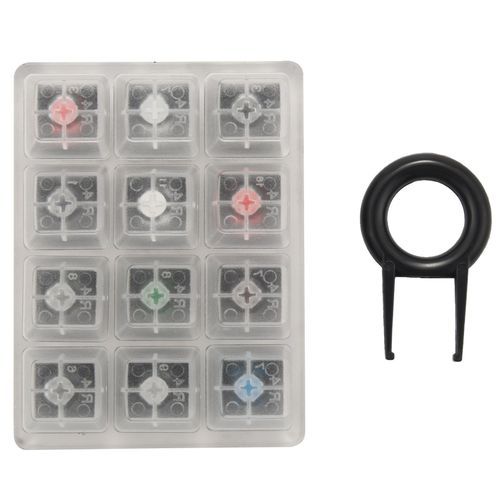 Acrylic Keyboard Tester 12 Clear Plastic Keycap