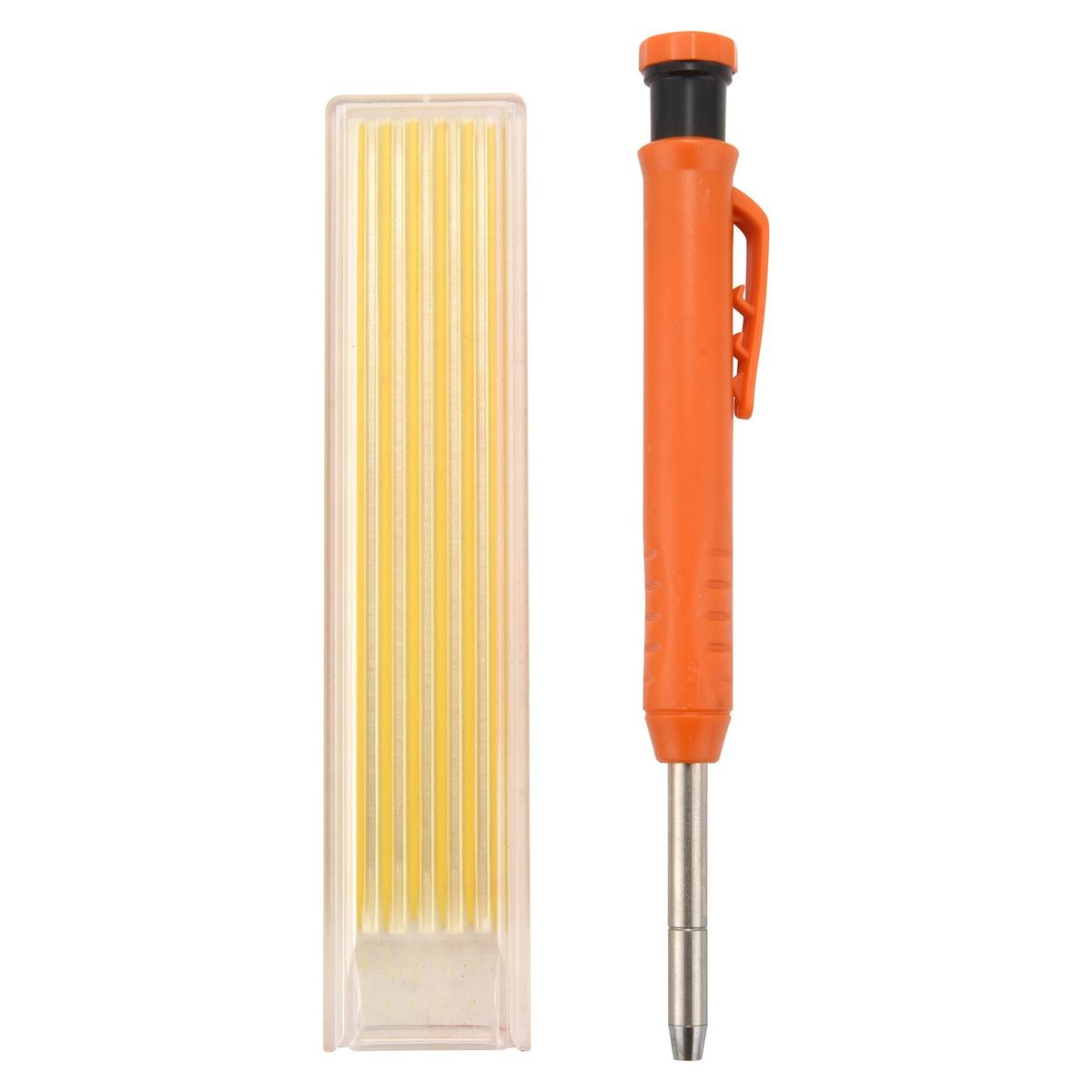 Carpenter Pencil Set with 7 Refill Leads, Built-in Sharpener