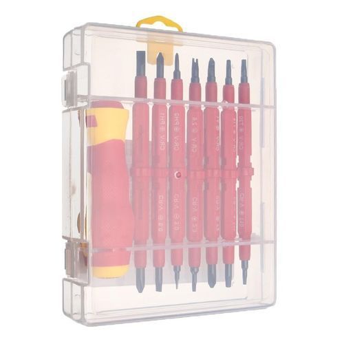 Raitool 8pcs Electronic Insulated Double Head Hand Screwdriver Tools Accessory Set With Spring Switch