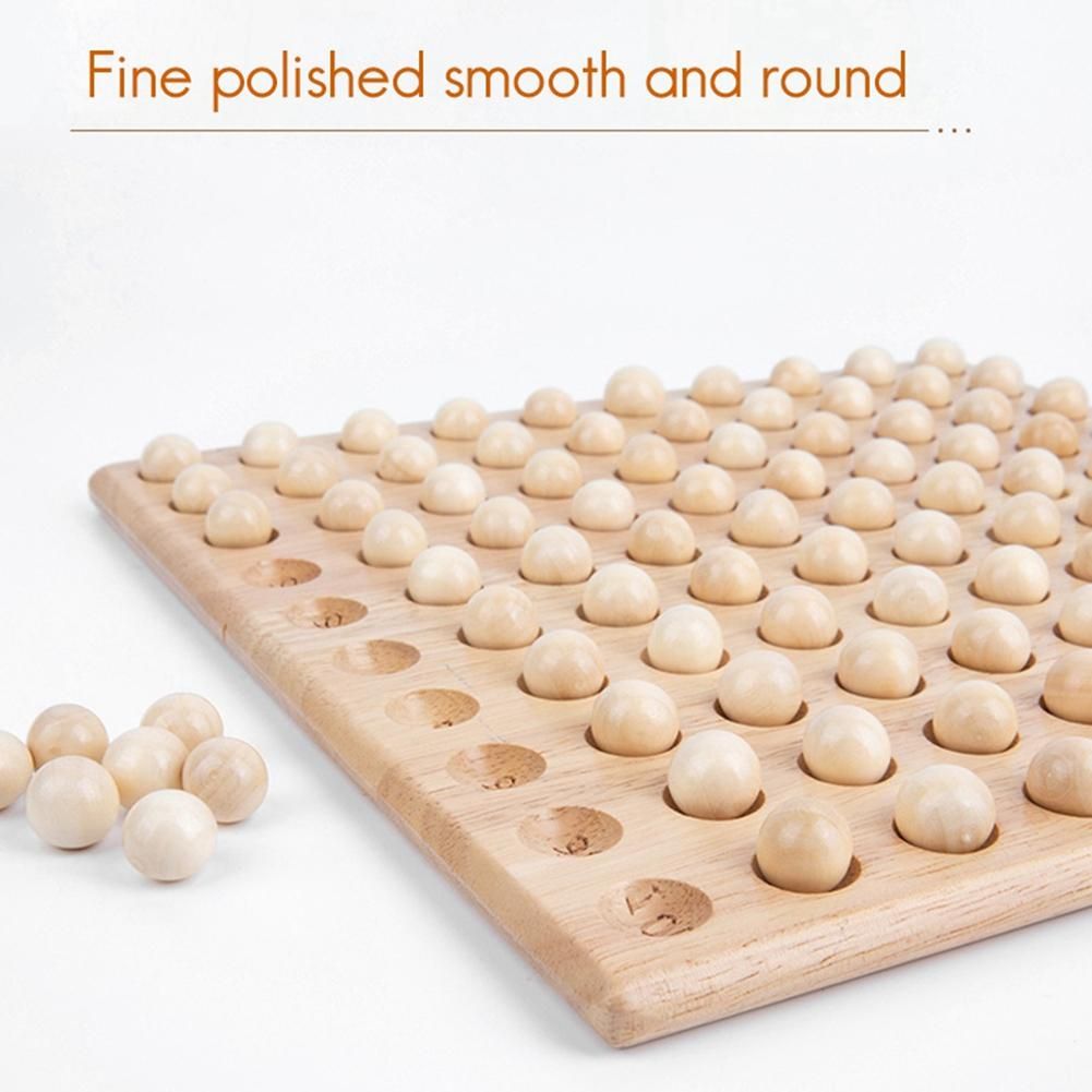 Clip Ball Number Toys Wooden Math Counting Toys Educational Wooden Peg Board Game for Preschool Toddler Kids