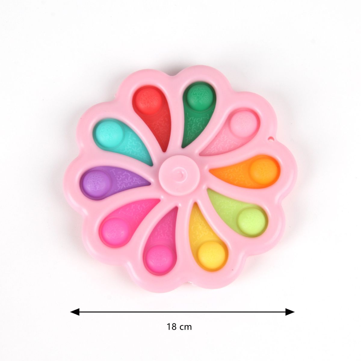 Fidget Spinner Dimple Spinner Push Bubble Fidjet Toy Pop Adult Anti Stress Anxiety Reliever Toys Sensory Digits For Kids FD-J004-18CM