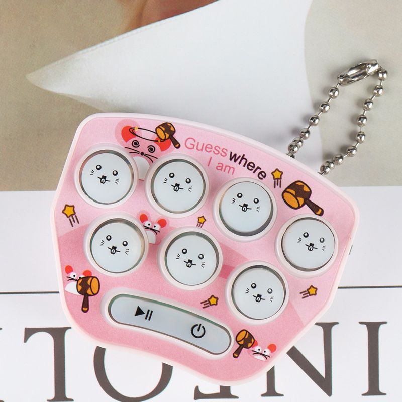 Pop Fidget Toys It Electric Hamster Childrens Press Toys Simple Dimple Push Bubble Develop Intelligence Key Pendant Small Gift(No.#1)
