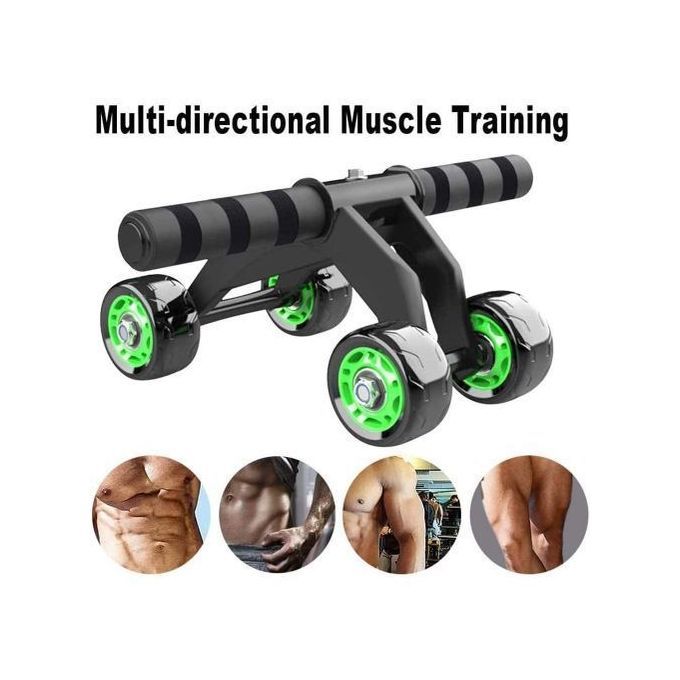 Balanced 4 Wheel Roller Slide AB Wheel/Abdominal Exercise