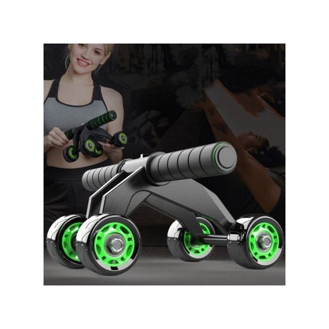 Balanced 4 Wheel Roller Slide AB Wheel/Abdominal Exercise