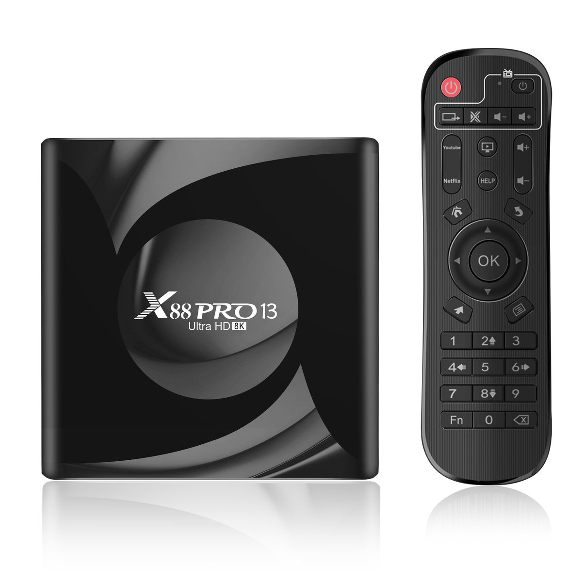 X88 Pro 13 Android 13.0 Smart TV Box With Remote Control, 4G+64GB (EU Plug)