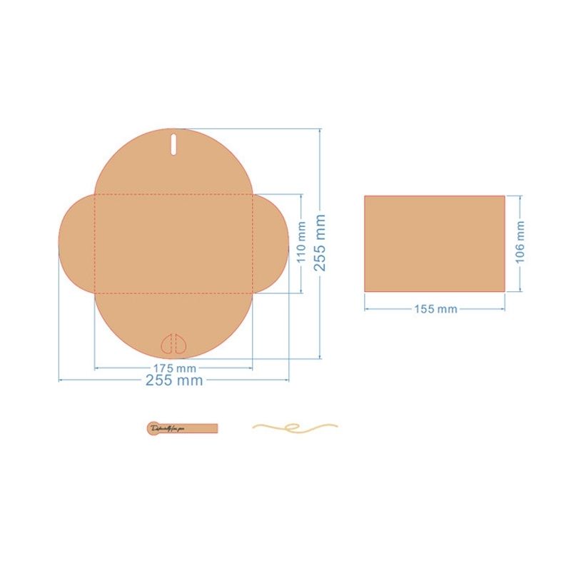 5 PCS Festival Creative DIY Retro Kraft Paper Handmade Large Dry Flower Greeting Card Birthday Card