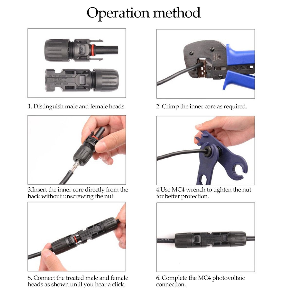 1pair 2pcs MC4 Spanner Solar Panel Connector Disconnect Tool Spanners Wrench ABS Plastic Pocket Solar Connect Quickly