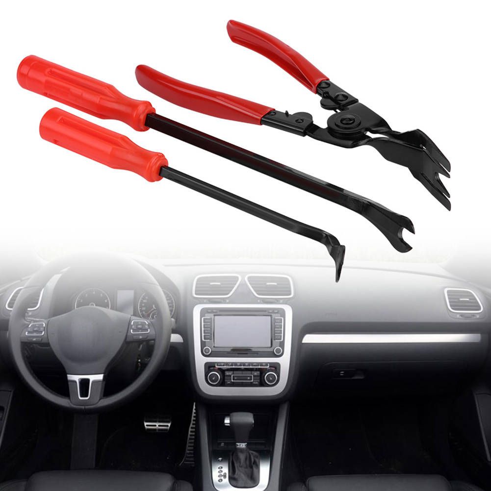 3Pcs Door Trim Rivets Clips Pliers Fastener Remover Puller