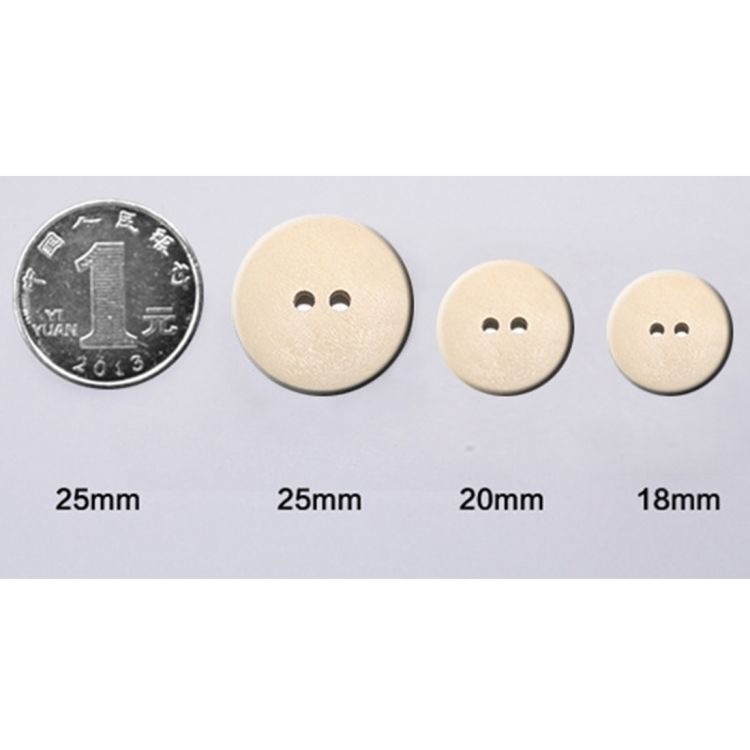 100 PCS English Alphabet Carved Round Wooden Buttons