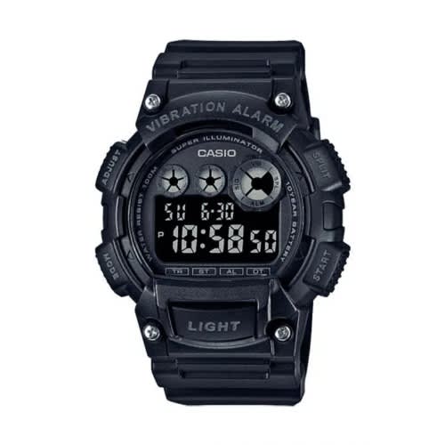 Men’s Quartz Watch With Resin Strap - Black 38 - W-735h-1bvcf