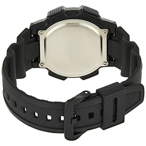 Men’s Quartz Watch With Resin Strap - Black 38 - W-735h-1bvcf