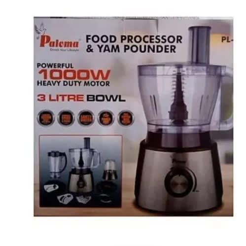 1000watts Food Processor - Yam Pounder And Blender - 1000W - 3L