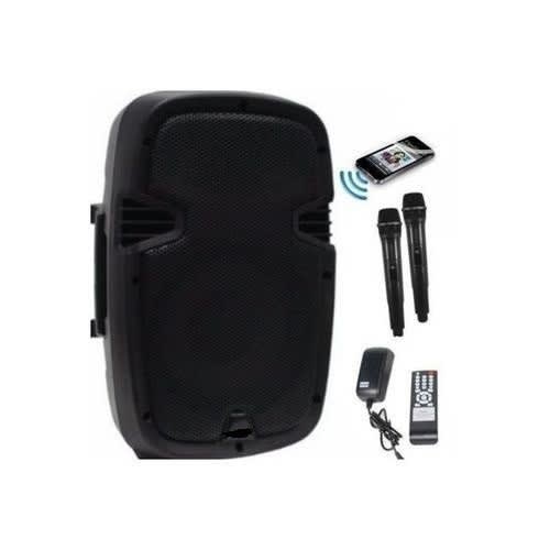 8'' Rechargeable Public Address System With 2 Microphones And Remote Control