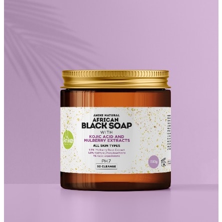 ANIKE NATURAL - African Black Soap With Kojic Acid And Mulberry Extract - 500g