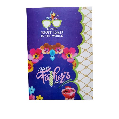 Father’s Designed Day Card - Multicolour