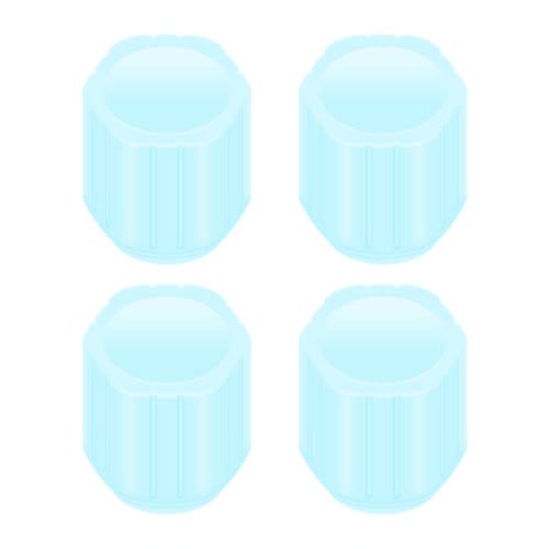 Luminous Tire Air Nozzle Cap Car Valve - 4 Pieces - Blue