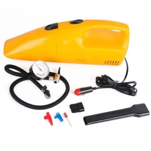 2 In 1 Car Vaccum Cleaner & Tire Inflator Yellow