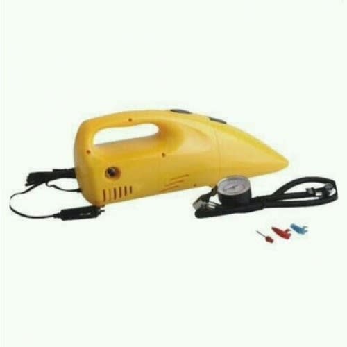 2 In 1 Car Vaccum Cleaner & Tire Inflator Yellow