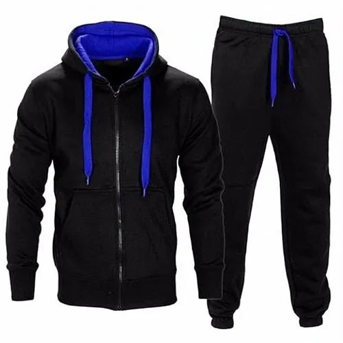 Men's Hoodies & Joggers- Black & Blue