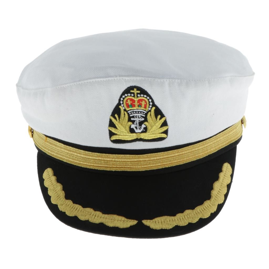 Hat Men Women - Sailor Hat, Yacht Boat S Sailing  White Adult