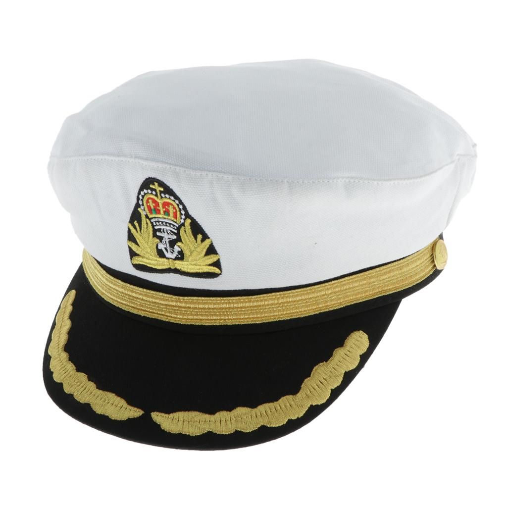 Hat Men Women - Sailor Hat, Yacht Boat S Sailing  White Adult