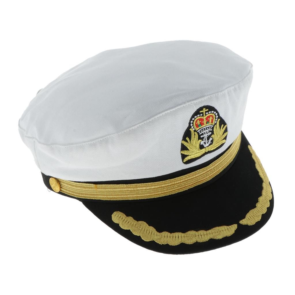 Hat Men Women - Sailor Hat, Yacht Boat S Sailing  White Adult
