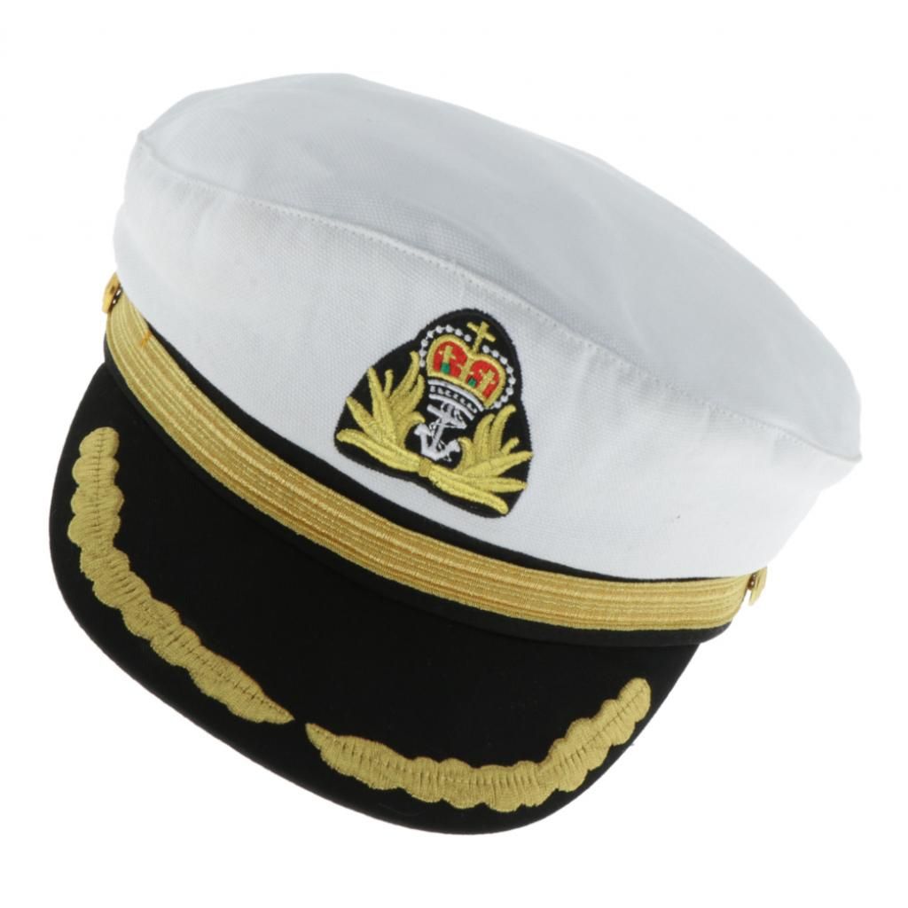 Hat Men Women - Sailor Hat, Yacht Boat S Sailing  White Adult