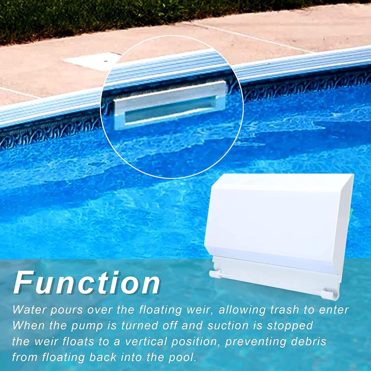 Skimmer Baffle Inground Pool Skimmer Door Weir Baffle White