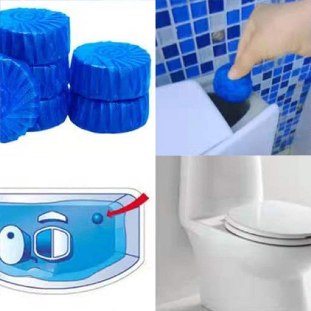 Automatic Toilet Bowl Antibacterial Cleaning Tabs Cleaner Deodorizer - 1 Pack Of 6pcs
